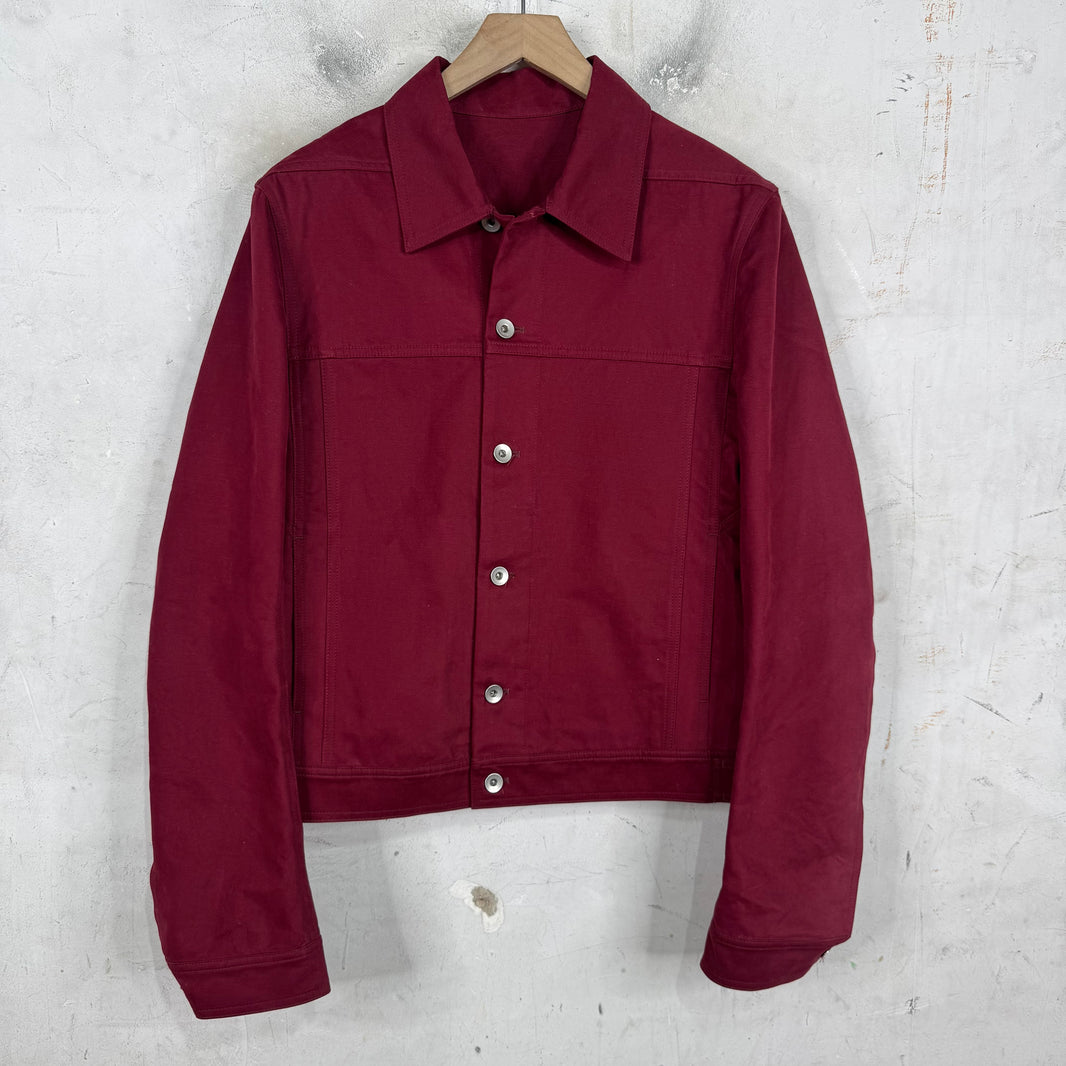 DRKSHDW Maroon Moleskin Worker Jacket