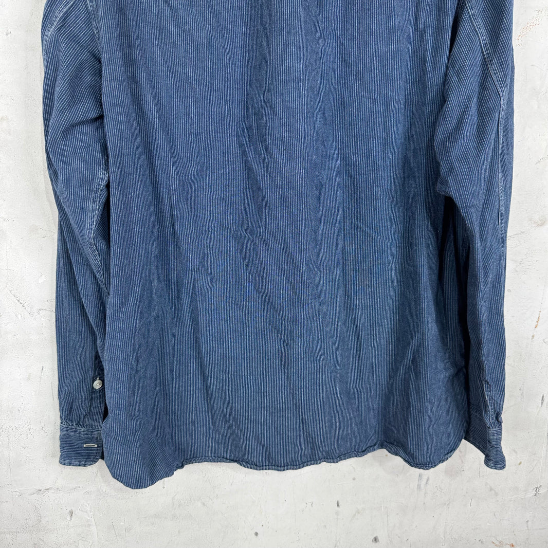 RRL Pinstriped Double Pocket LS Shirt