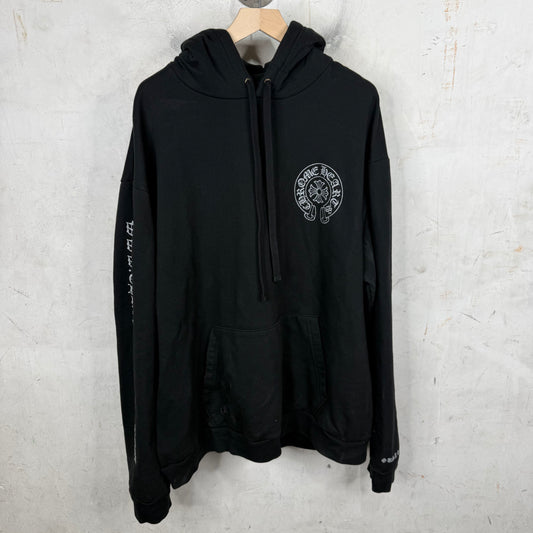 Chrome Hearts Silver Glitter Horseshoe Hoodie