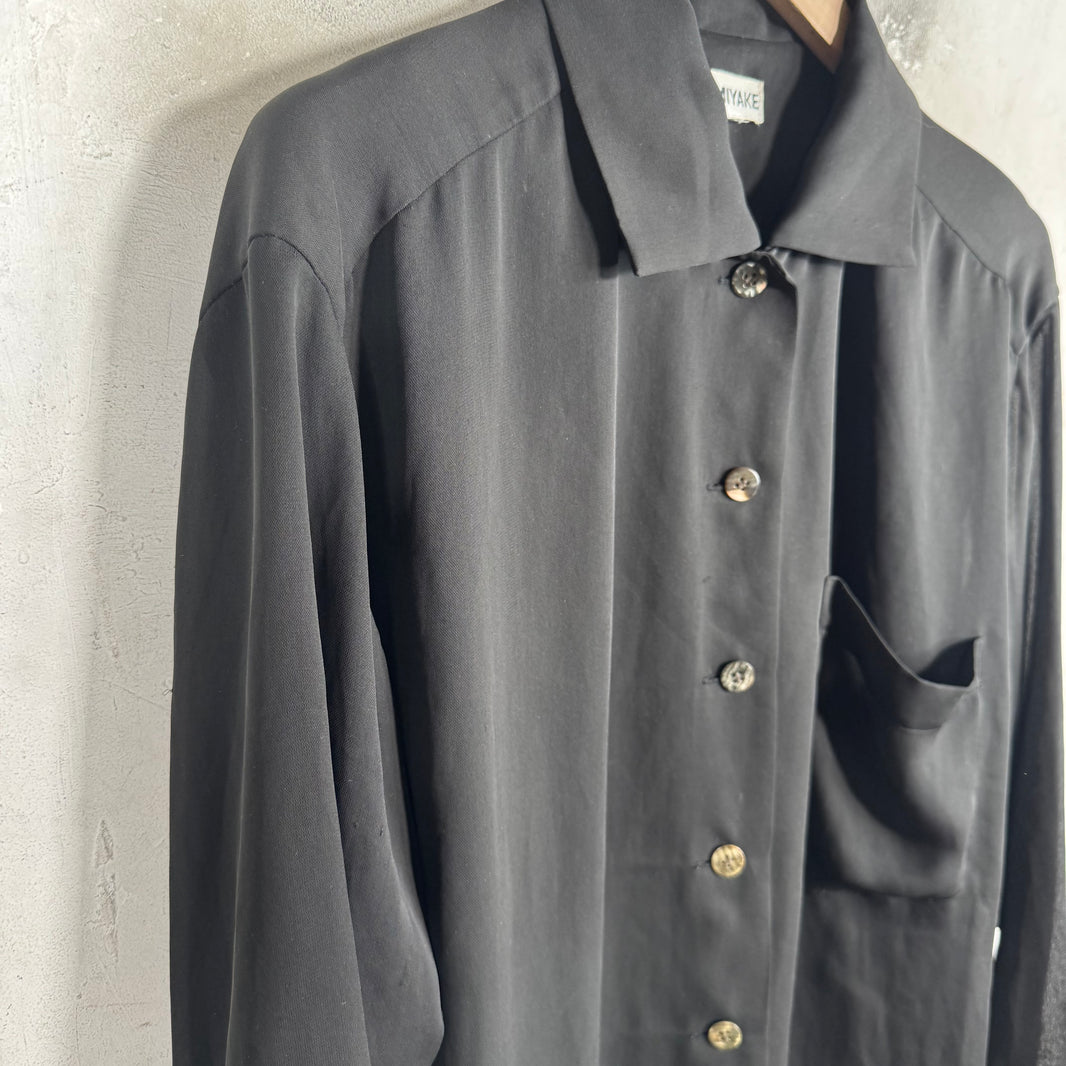 Issey Miyake Black Viscose L/S Shirt