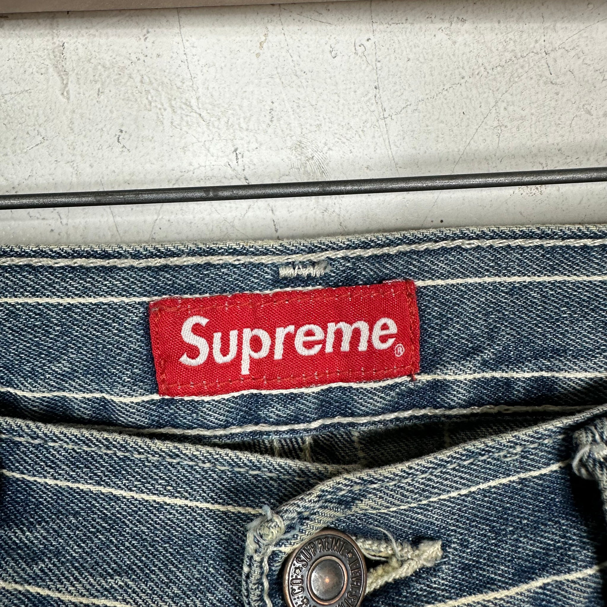 Supreme Pinstripe Levi’s Straight Leg Pants