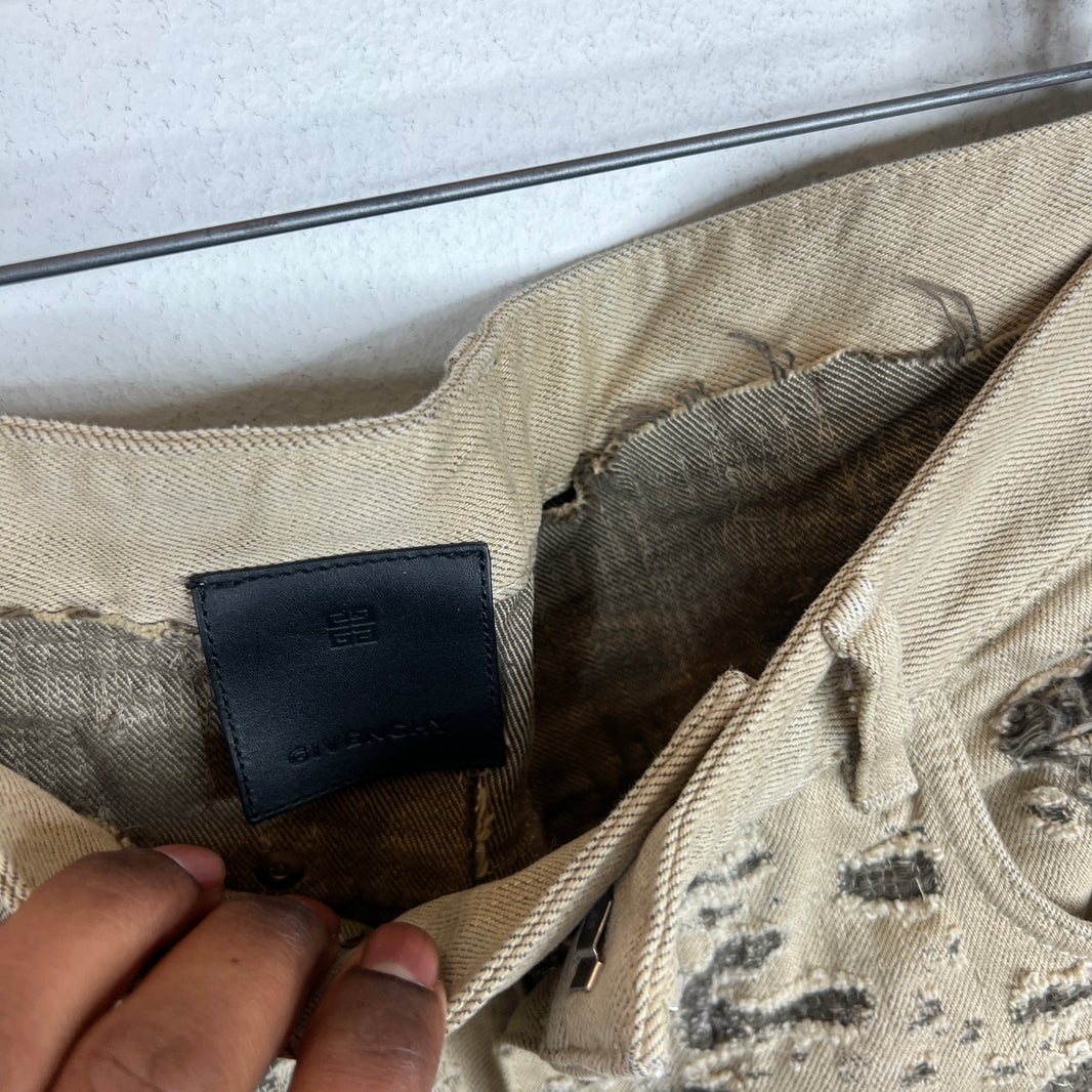 Givenchy Distressed Zipper Denim