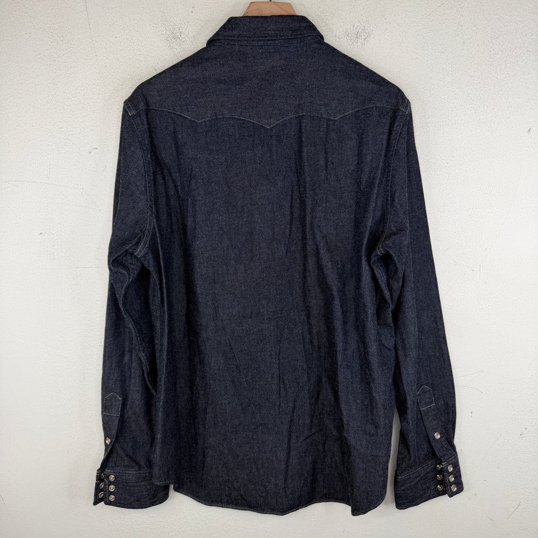 RRL Raw Denim Snap Button LS Shirt