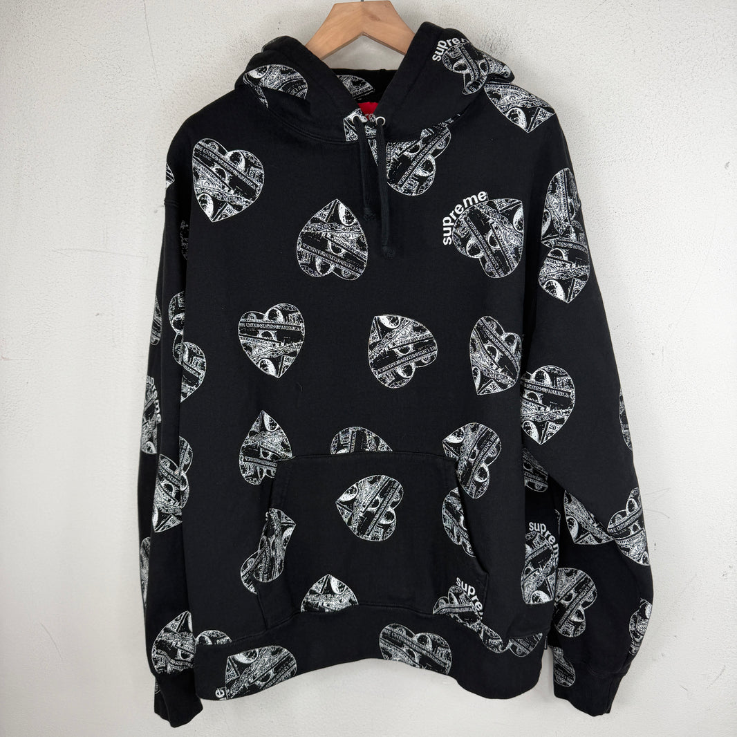 Supreme AOP Heart Dollar Hoodie