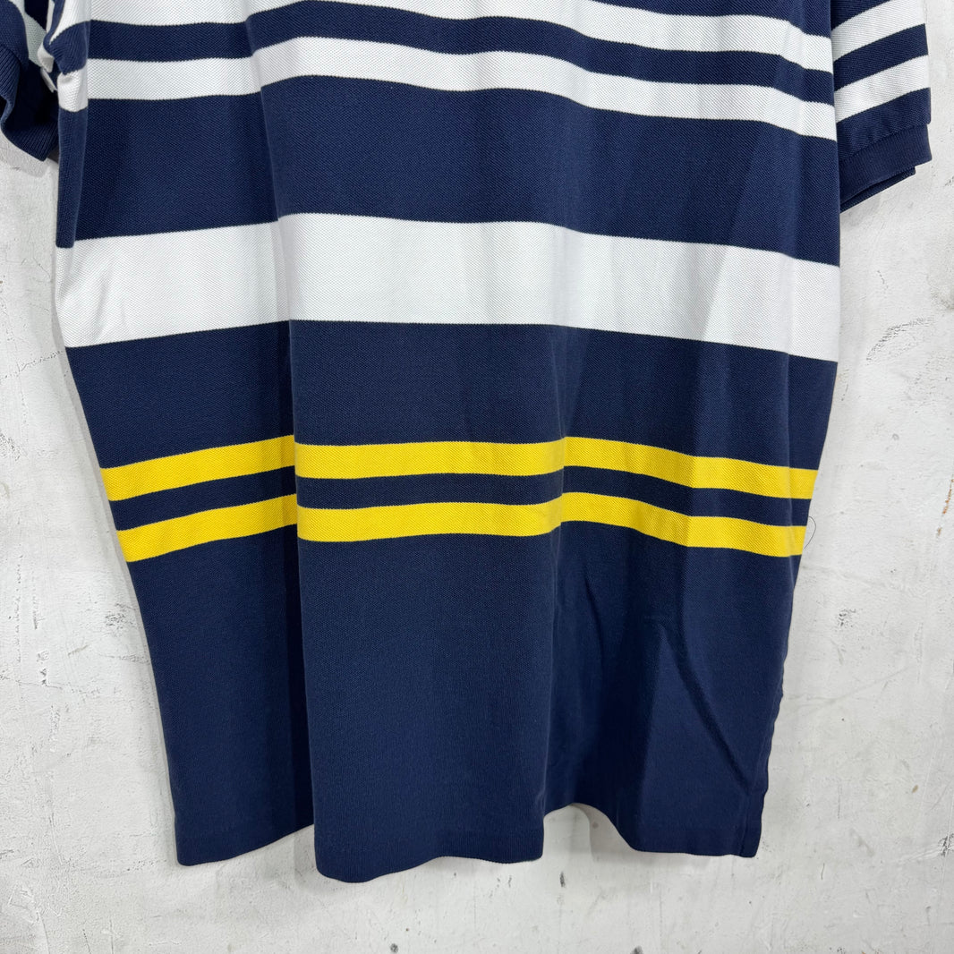 Ralph Lauren Striped Navy/White/Yellow Polo