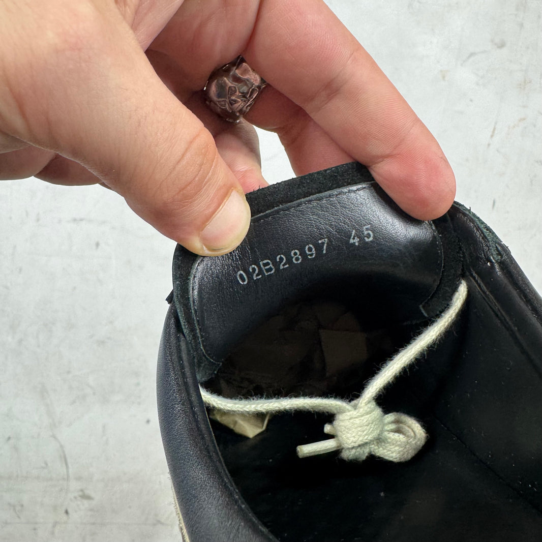 Rick Owens Black Leather Vans