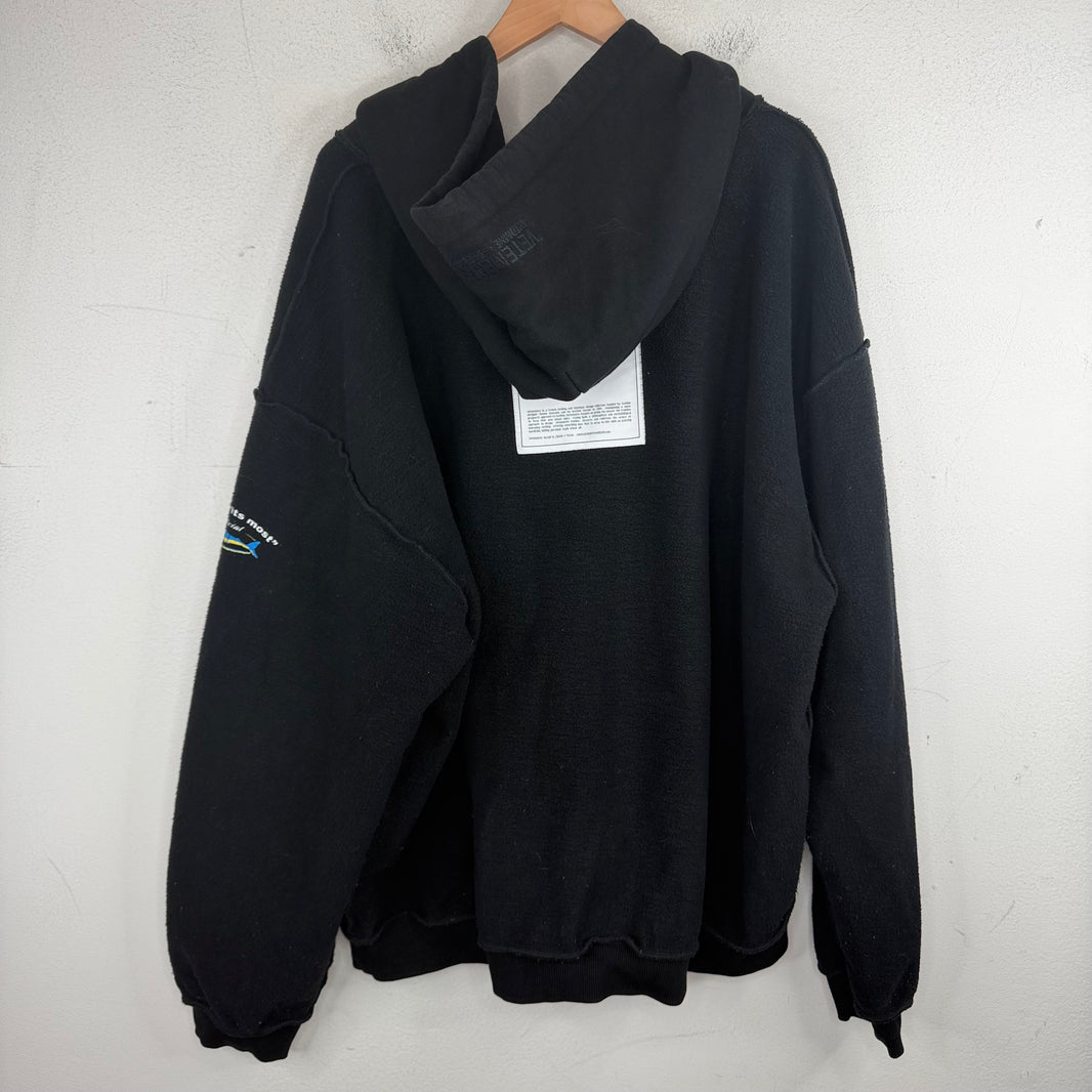 Vetements Inside-Out Zip-Up Hoodie