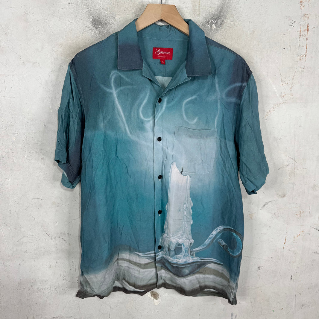 Supreme Burning Candle Button Up Shirt