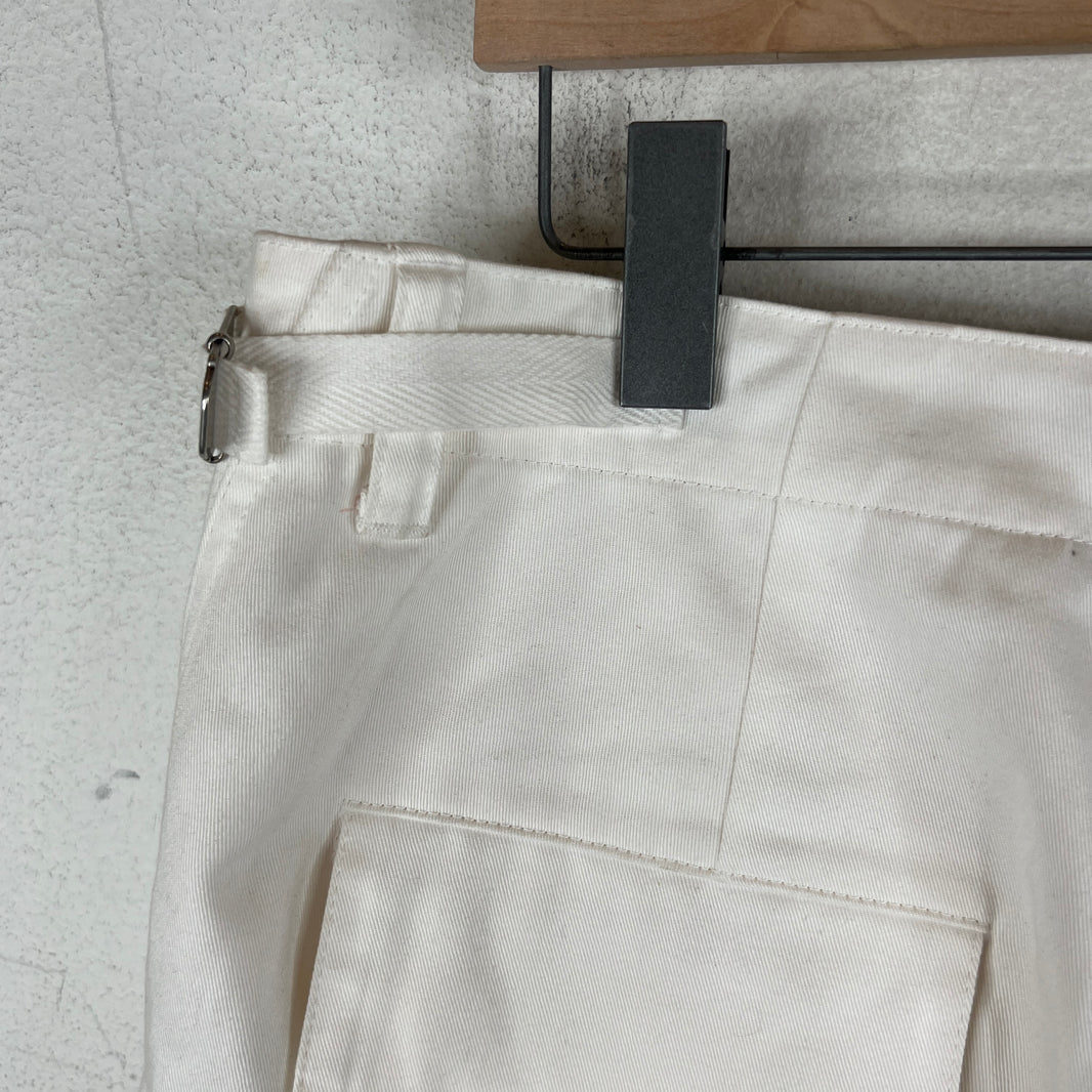 Balenciaga White Kick Knee Cargo Trousers