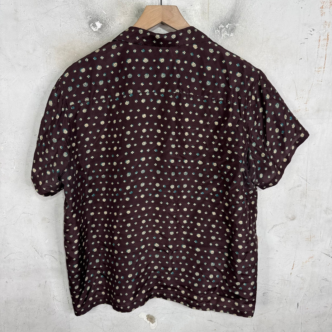 Bode Brown Silk Patterned Shirt