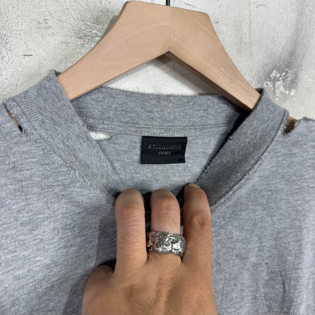 Balenciaga Planet Hollywood Distressed T-Shirt
