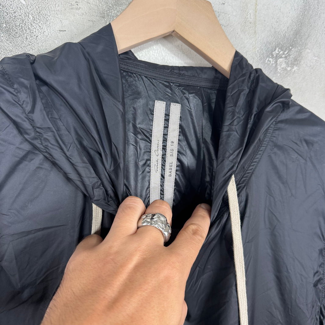 Rick Owens Babel Nylon Tent Hoodie