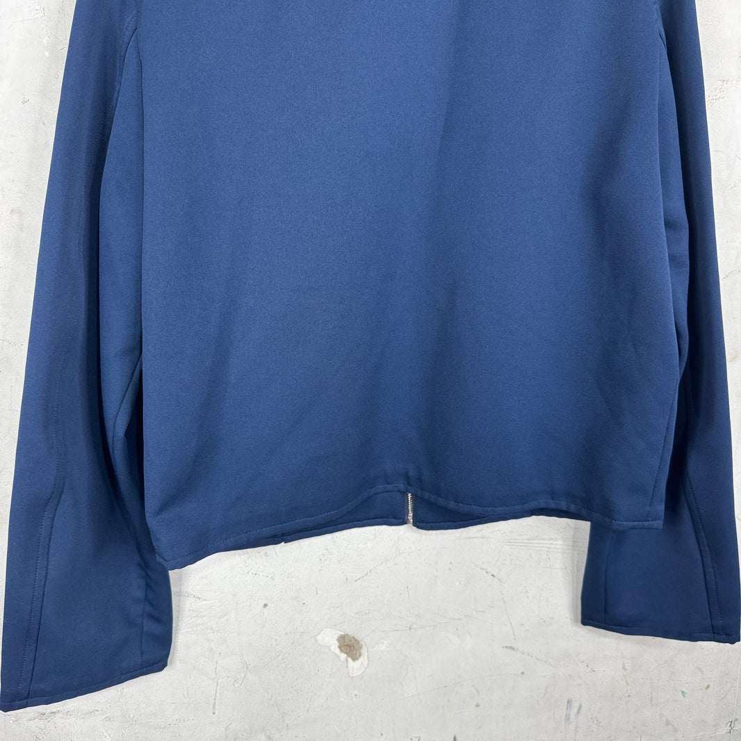 Prada Blue Colorblocked Zip Work Jacket