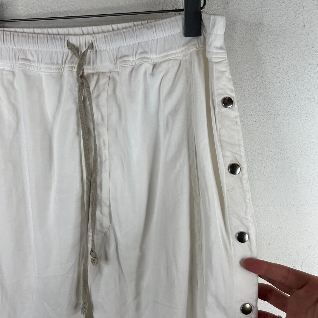 DRKSHDW White Thin Cotton Pusher Pants