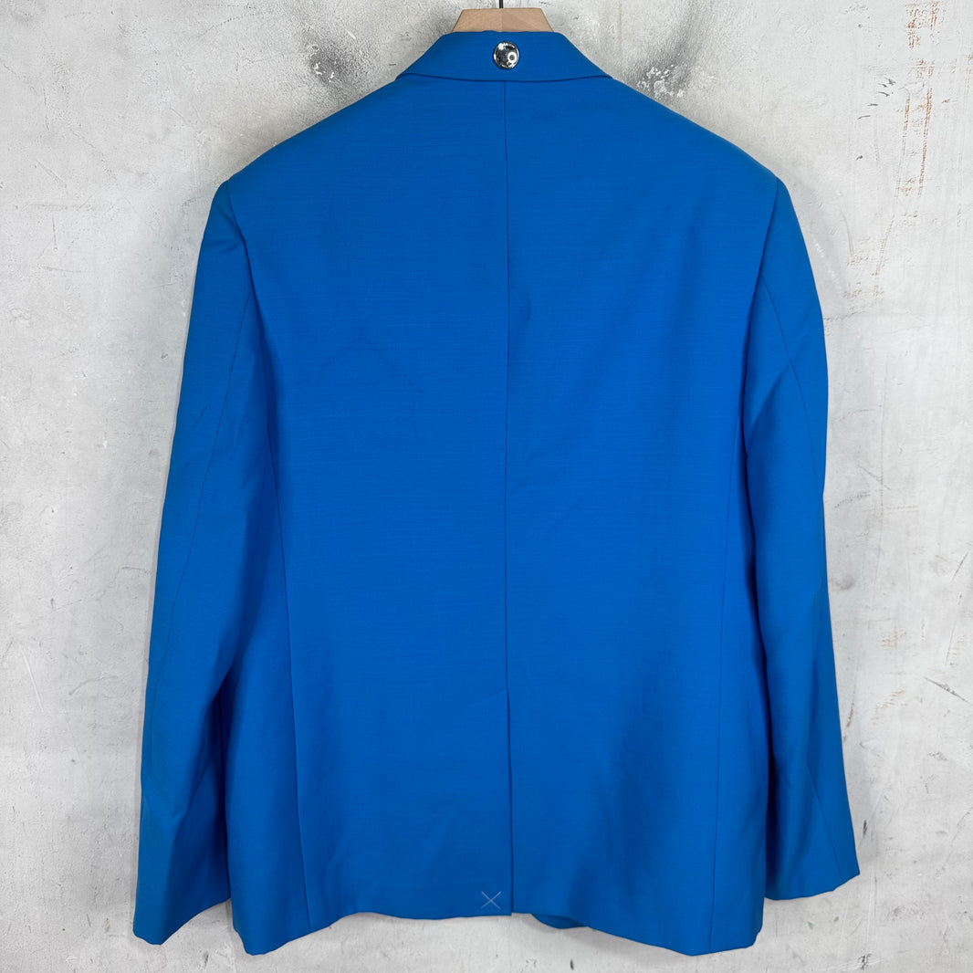Burberry Double Breasted Silver Buttoned Blazer