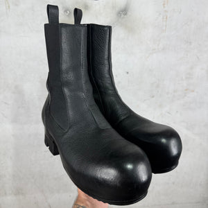 Rick Owens Black Leather Ballast Boots