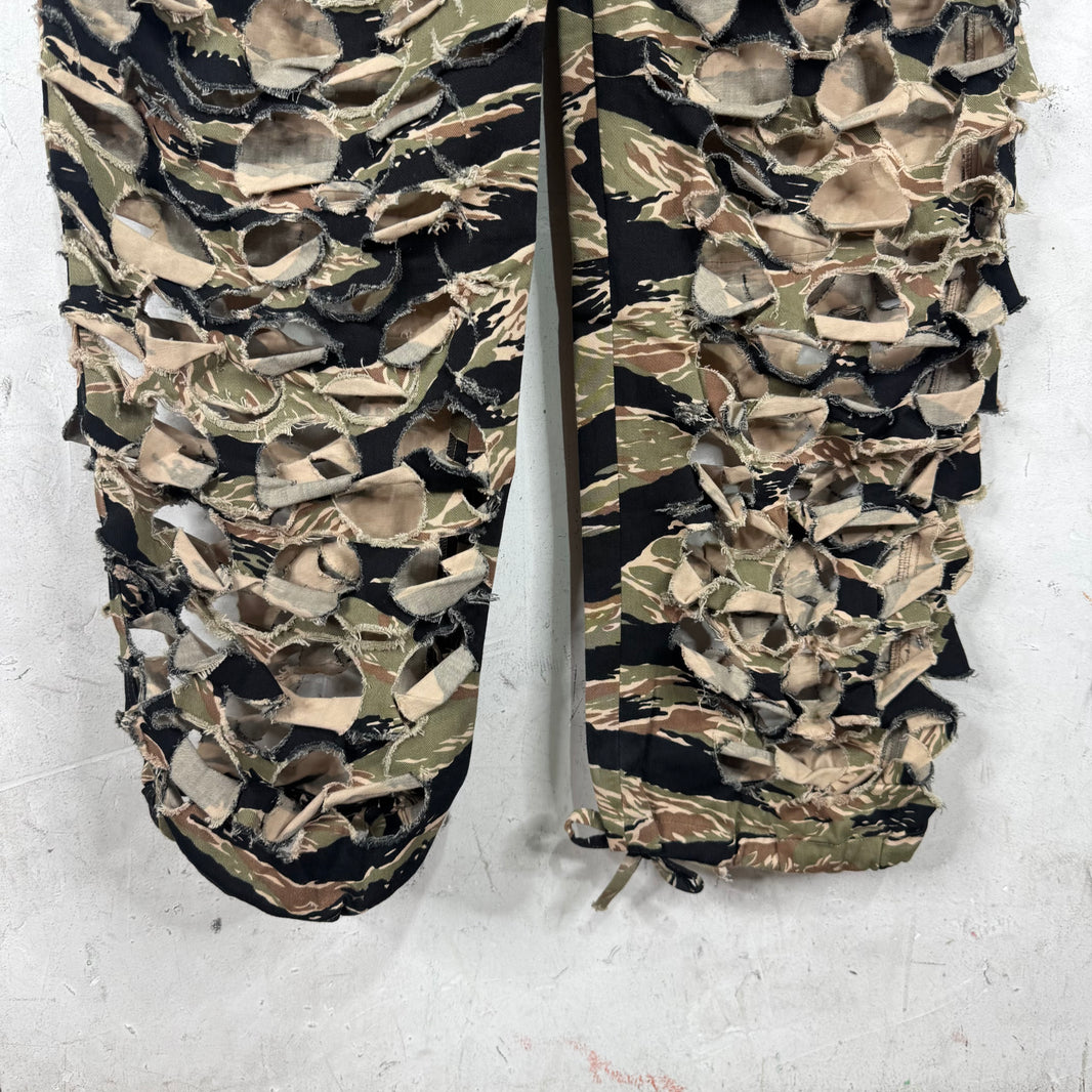Vetements Laser Cut Camo Cargo Pants