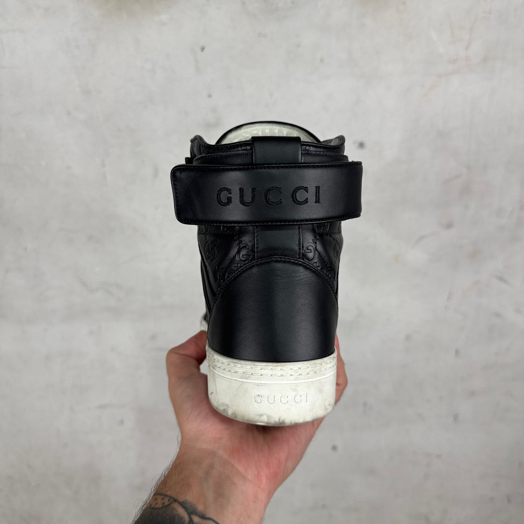 Gucci High Top Embossed Monogram Sneakers