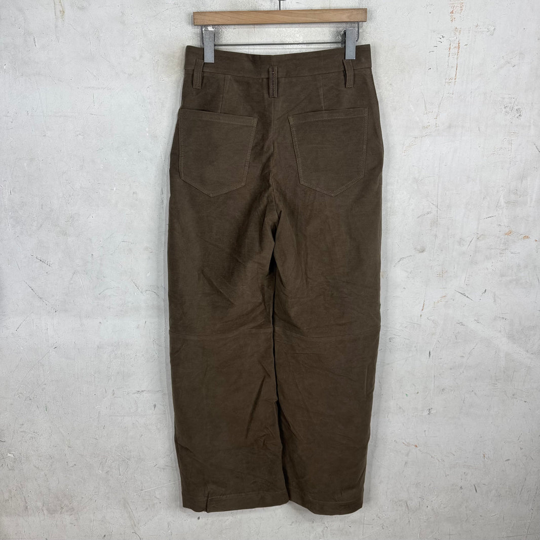 Brunello Cucinelli Pleated Moleskin Wide Trousers