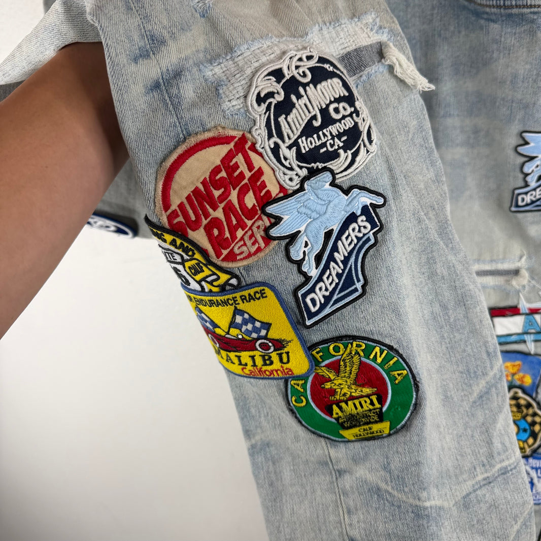 Amiri Patches Skinny Jeans