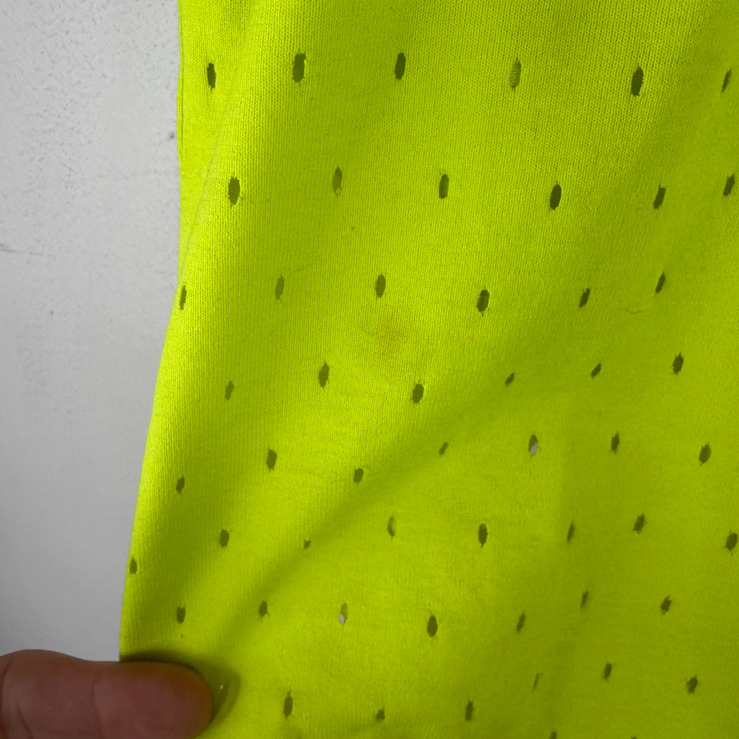 Balenciaga Neon Green Mesh Effect Shorts