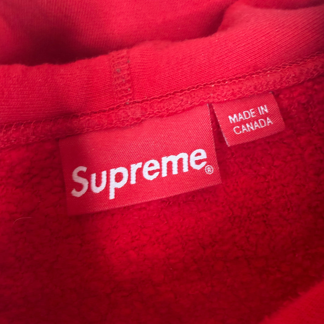 Supreme Kaws Red Chalk Box Logo Hoodie