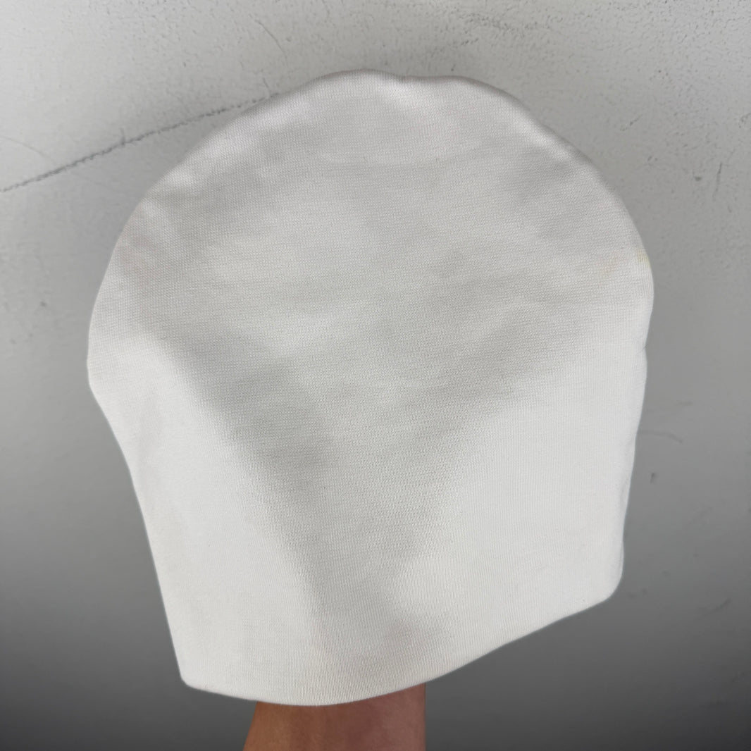 Slawn Drawn White Beanie