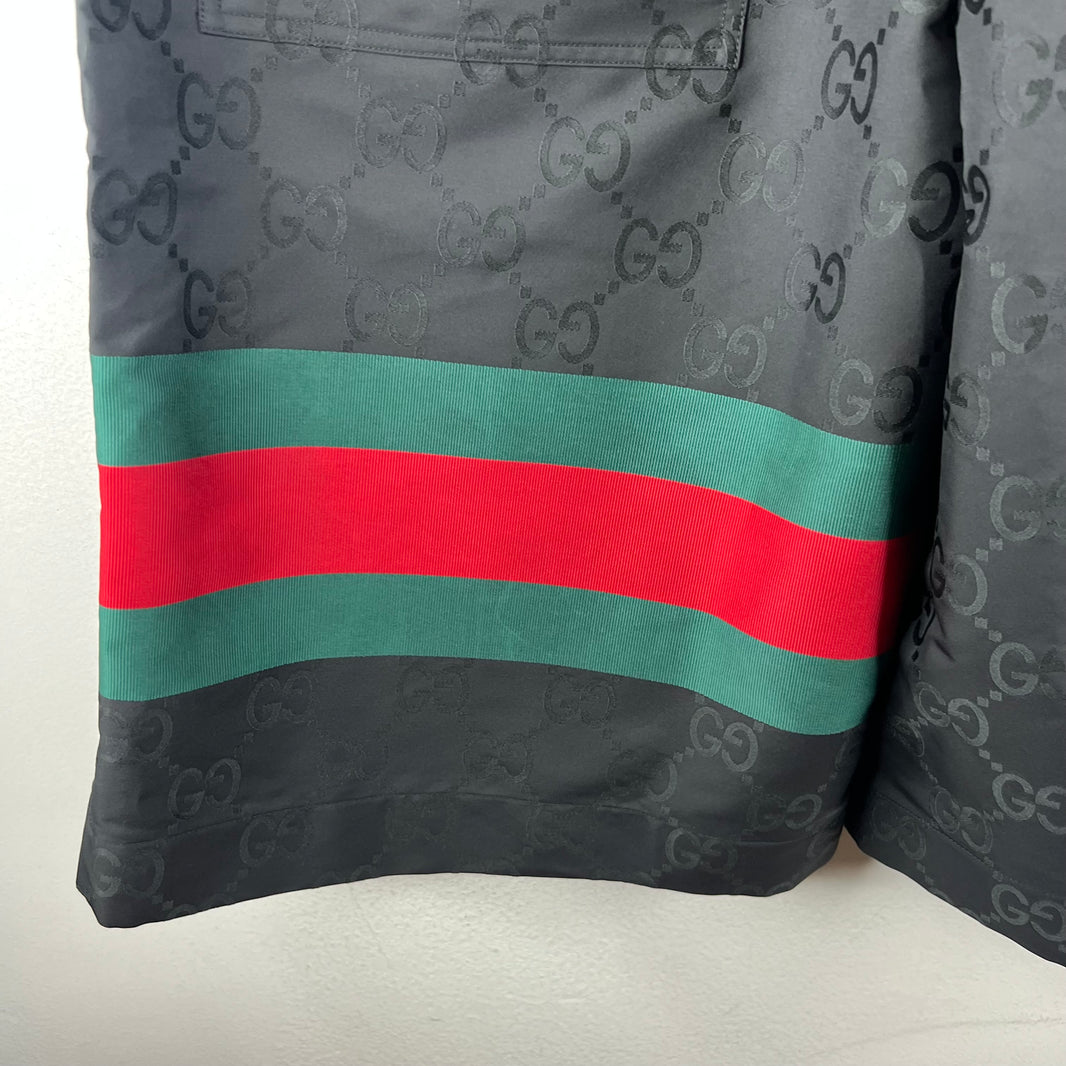 Gucci Monogram Jacquard Long Nylon Shorts