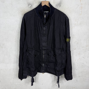 Stone Island 90's Ribbed Collar Canvas Jacket