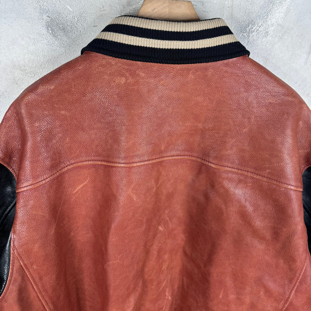 Celine Chenille Patched Leather Varsity