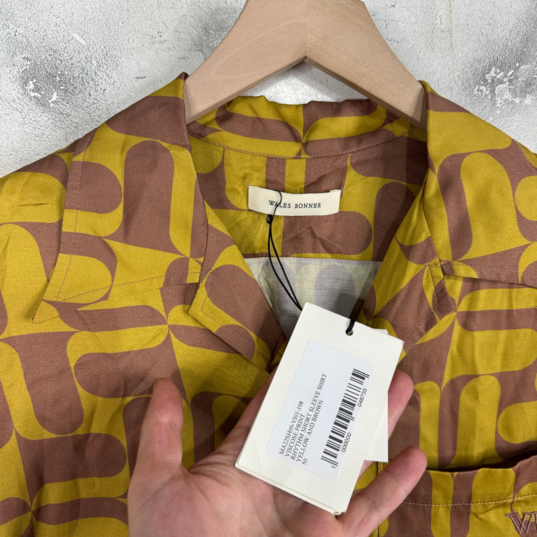 Wales Bonner Brown/Yellow Patterned Shirt