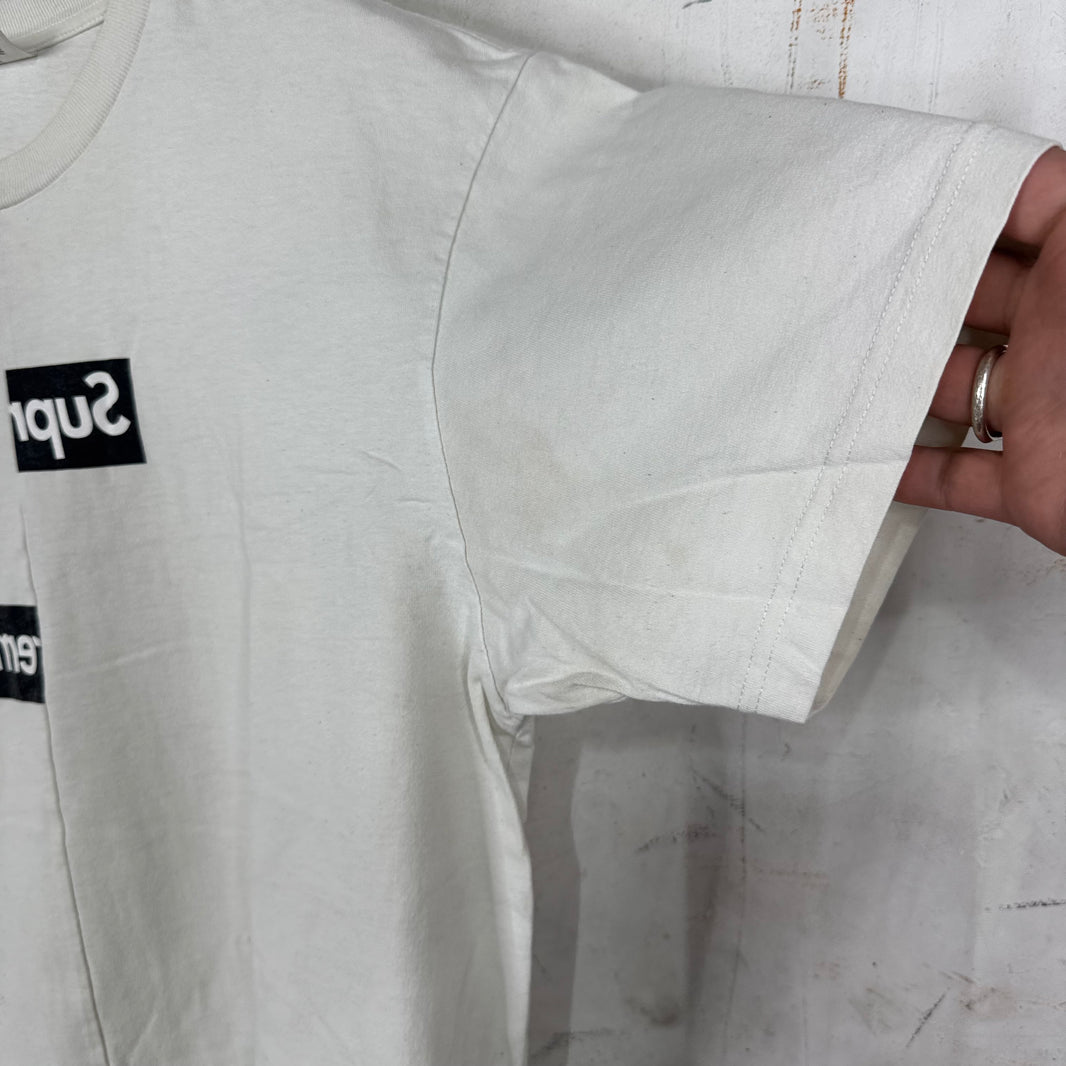 Supreme x CDG White Split Box Logo