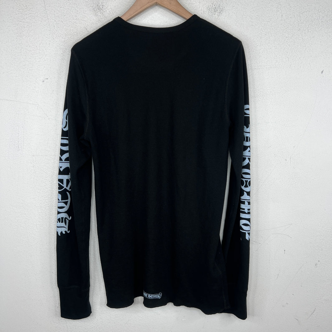 Chrome Hearts Black Scroll Logo Thermal Shirt