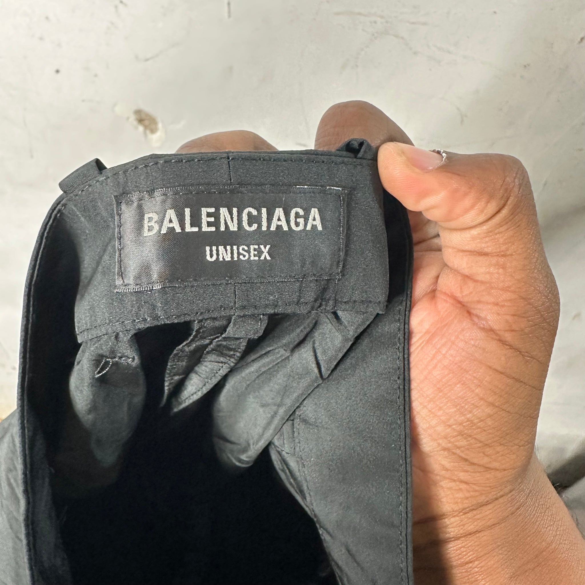 Balenciaga Wide Leg Nylon Trousers