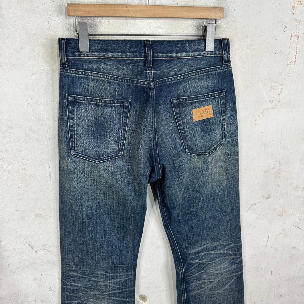 Margiela MM6 Distressed Bootcut Jeans