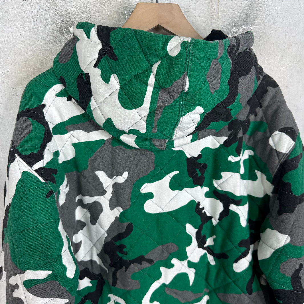 Supreme Quilted Camo Zip Hoodie