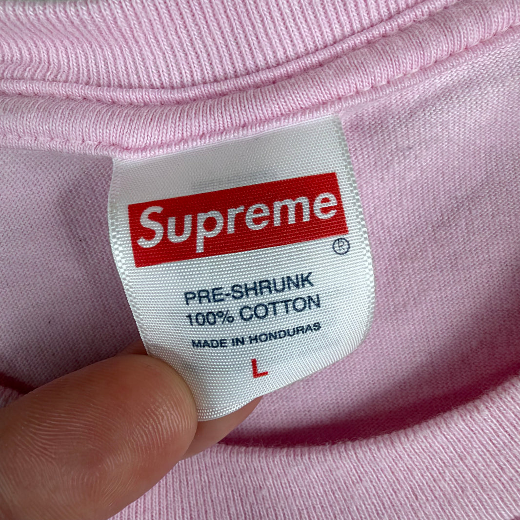 Supreme Pink Arabic Box Logo T-Shirt