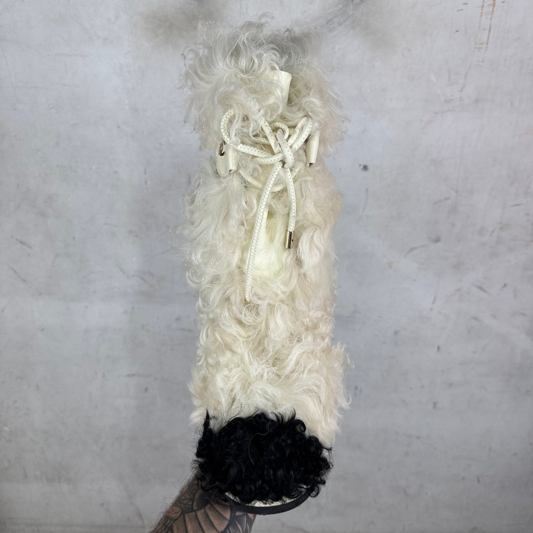 Chanel Shearling Strap Boots