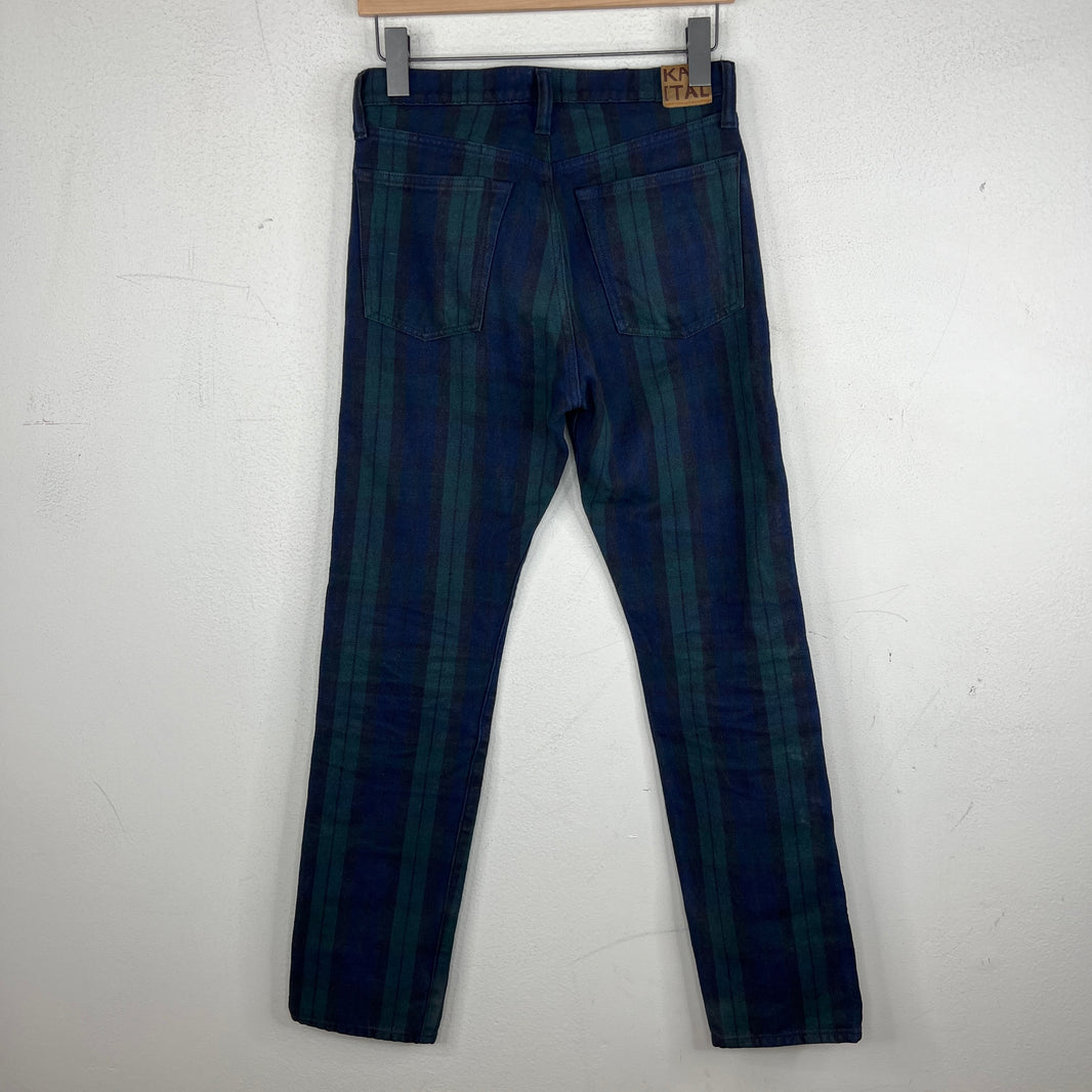 Kapital Green Plaid Cisco Jeans