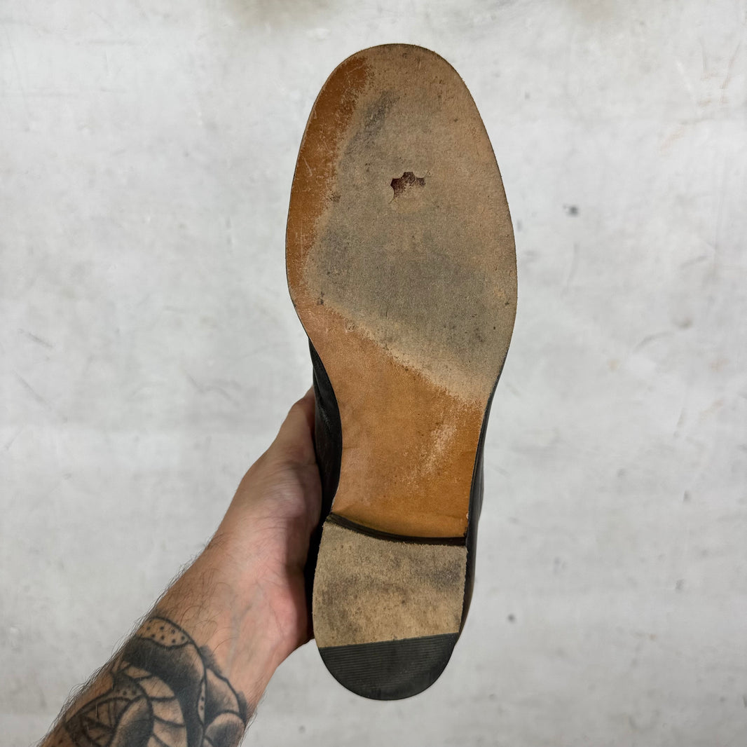 Margiela Distressed Brown Derby Shoe