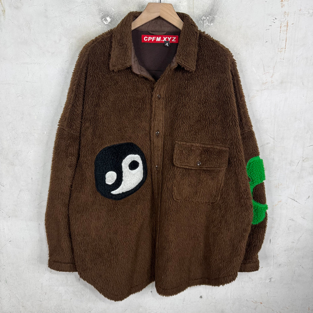 Cactus Plant Flea Market Brown Fuzzy Overshirt