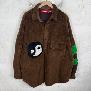 Cactus Plant Flea Market Brown Fuzzy Overshirt