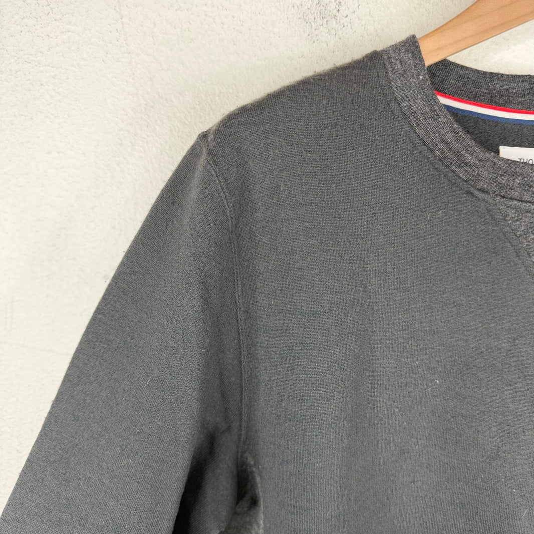 Thom Browne Gray Sleeve Stripe Wool Sweater