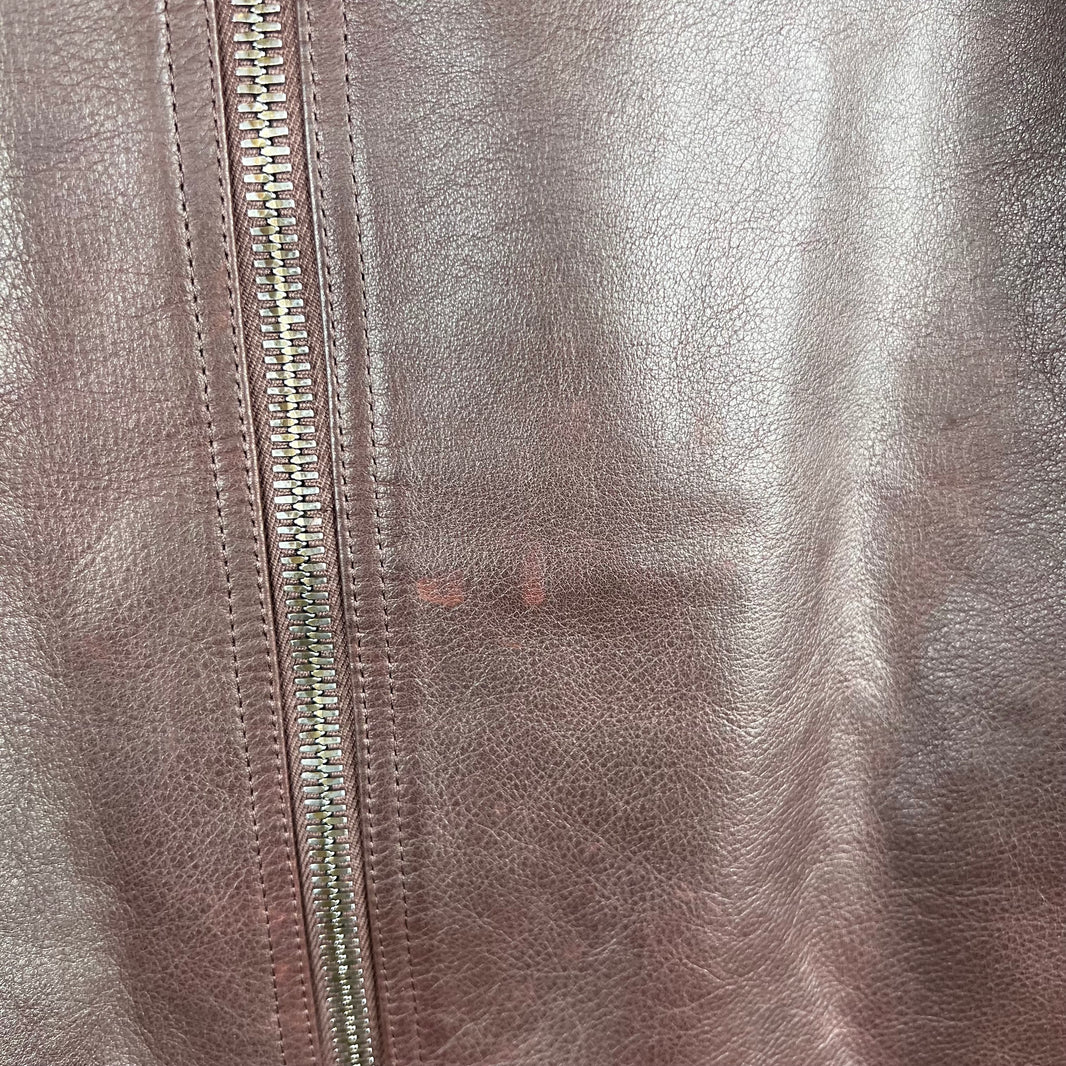 Rick Owens Raisin Leather Molino Jacket