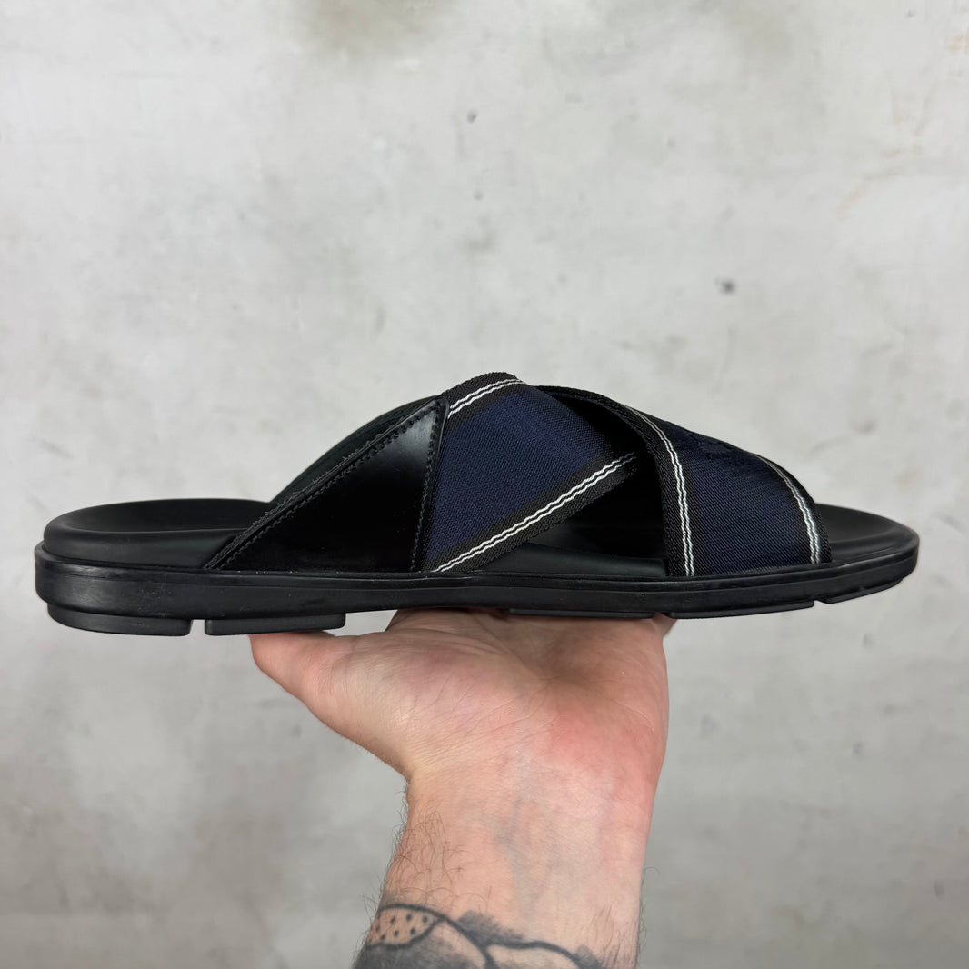 Prada Logo Strapped Sandals