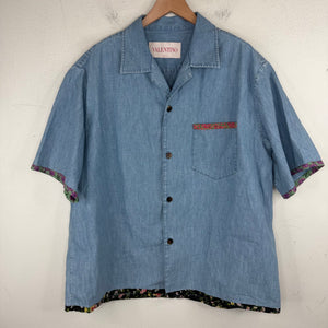 Valentino Denim Floral S/S Shirt