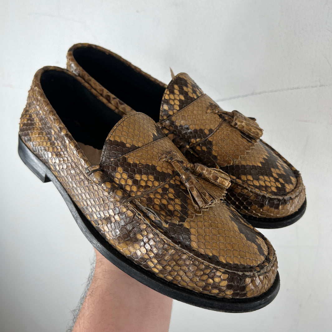 Celine Snake Skin Tassel Loafers