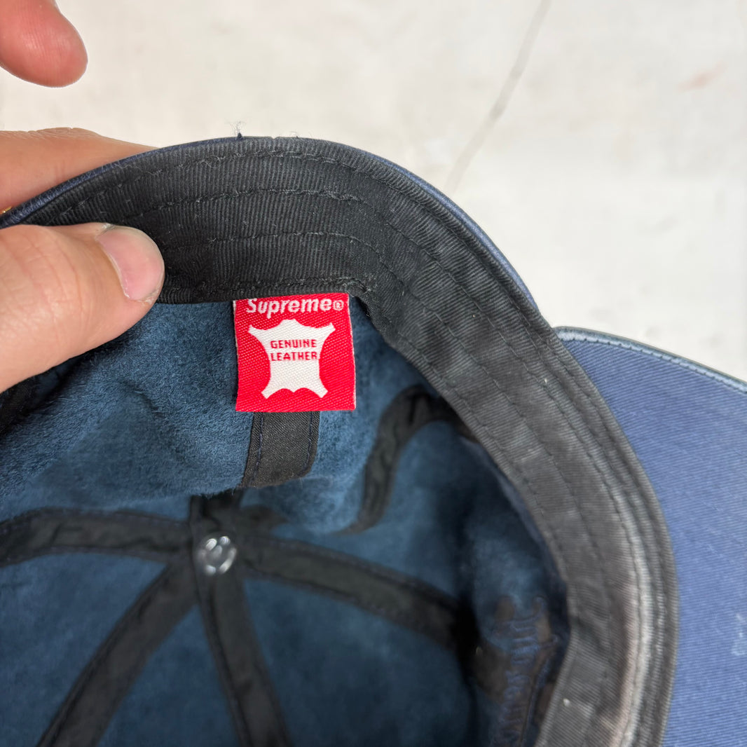 Supreme Leather 6 Panel Hat