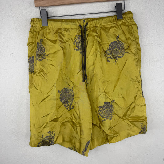 Dries Van Noten Yellow Viscose Shorts