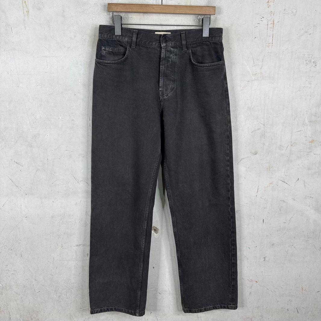 The Row Grey Wide Straight Jeans